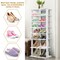 Costway Patented Wooden Shoes Storage Stand 7 Tiers Big Shoe Rack Organizer Multi-Shoe Rack